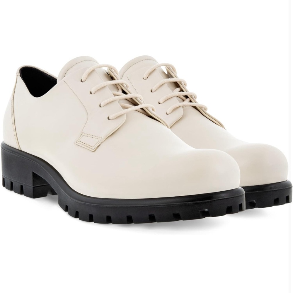Size 7 ECCO Women's Shoes Comfort Lace Up Slip Resistant Leather Dress Shoes New